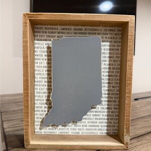 8x10 Indiana Wooden Frame Box Sign
